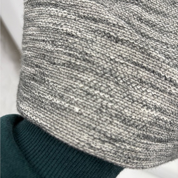 Pure J Jill Gray Cotton Mock Split Neck Pockets Retro Career dress medium MP - Picture 8 of 13